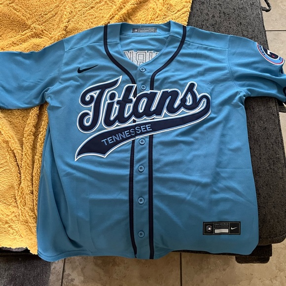 Tennessee Titans baseball jersey Treylon Burks - Picture 1 of 2